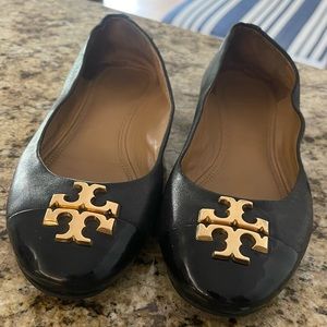 Tori Burch ballerina flats. Size 7.5, black